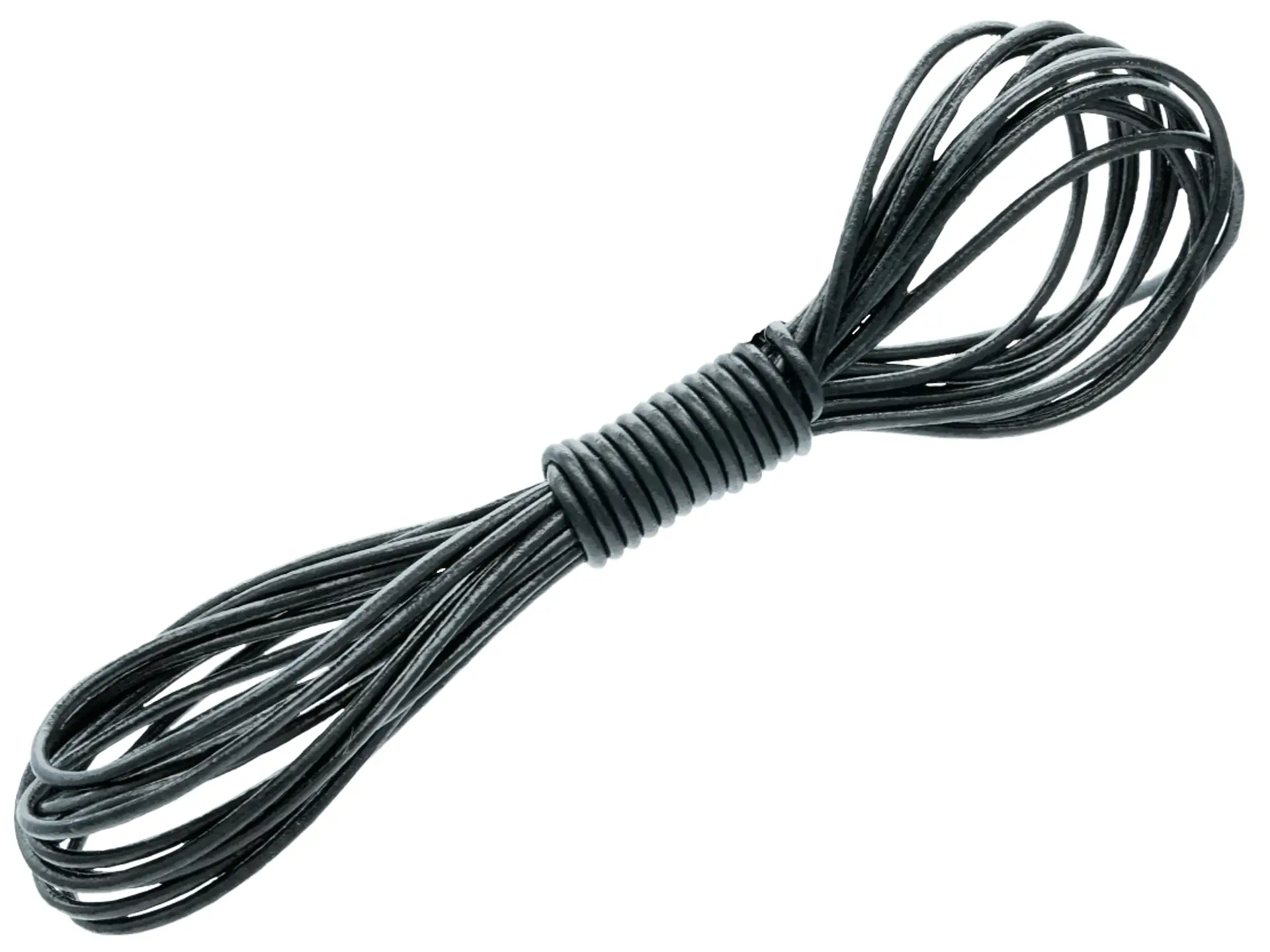 CUERO DE VACA NEGRO REDONDO 1.5MM  1