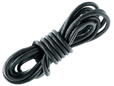 CUERO DE VACA REDONDO NEGRO 5MM  