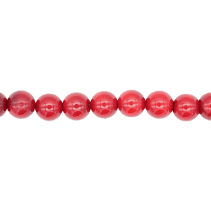 PIEDRA NATURAL LISA CORAL # 6MM