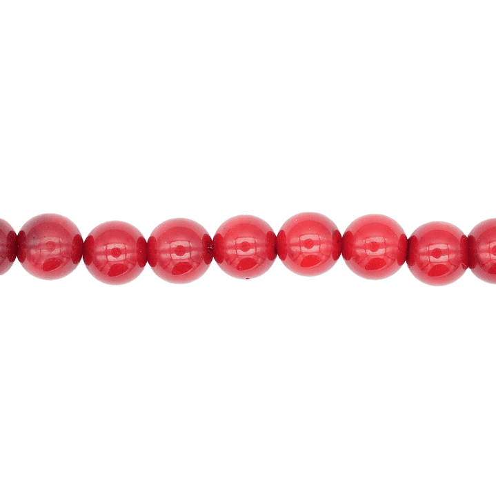 PIEDRA NATURAL LISA CORAL # 6MM 1