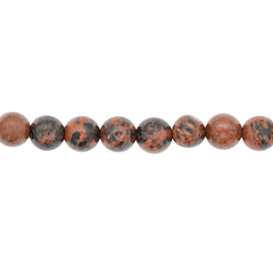 PIEDRA NATURAL LISA MAHOGANY OBSIDIANA # 6MM