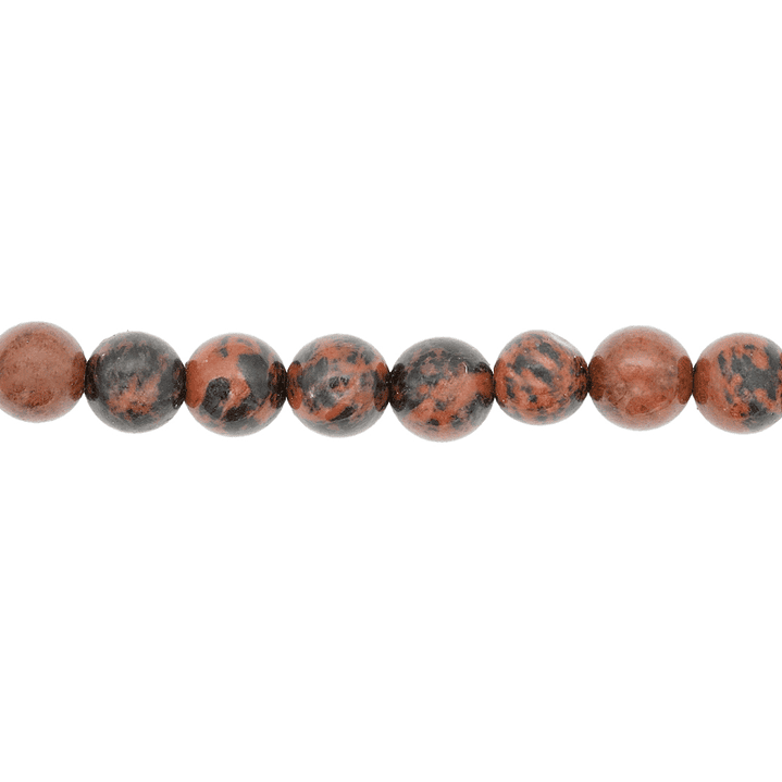 PIEDRA NATURAL LISA MAHOGANY OBSIDIANA # 6MM 1