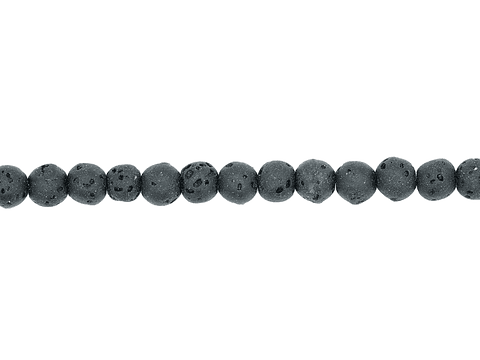 PIEDRA VOLCANICA NEGRA # 4MM 