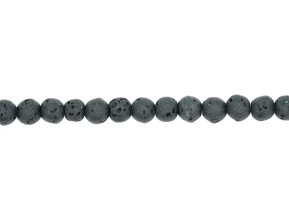 PIEDRA VOLCANICA NEGRA # 4MM  1