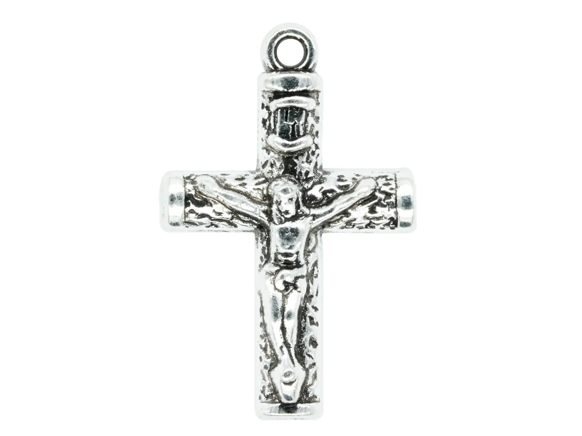 SAMAK PLATEADA DIJE CRISTO 25*15MM PAQUETE POR 10 UNIDADES  1