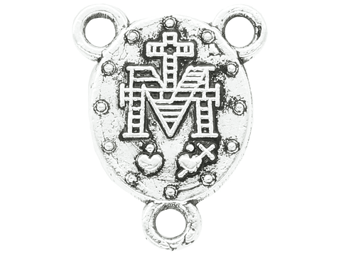 SAMAK PLATEADA CENTRO CRUCERO VIRGEN MILAGROS 15MM