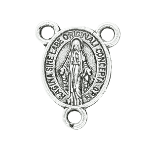 SAMAK PLATEADA CENTRO CRUCERO VIRGEN MILAGROS 15MM