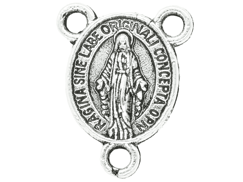SAMAK PLATEADA CENTRO CRUCERO VIRGEN MILAGROS 15MM