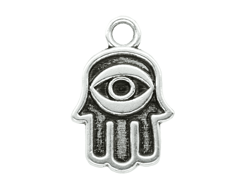 SAMAK PLATEADA DIJE 168 MANO HAMSA OJO 18MM 