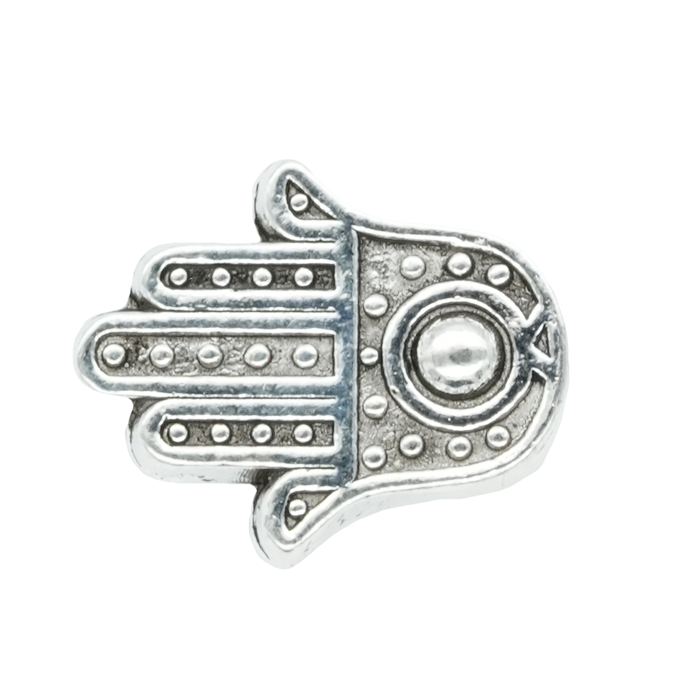 SAMAK PLATEADA CENTRO 52 MANO HAMSA MEDIANA 10MM  1