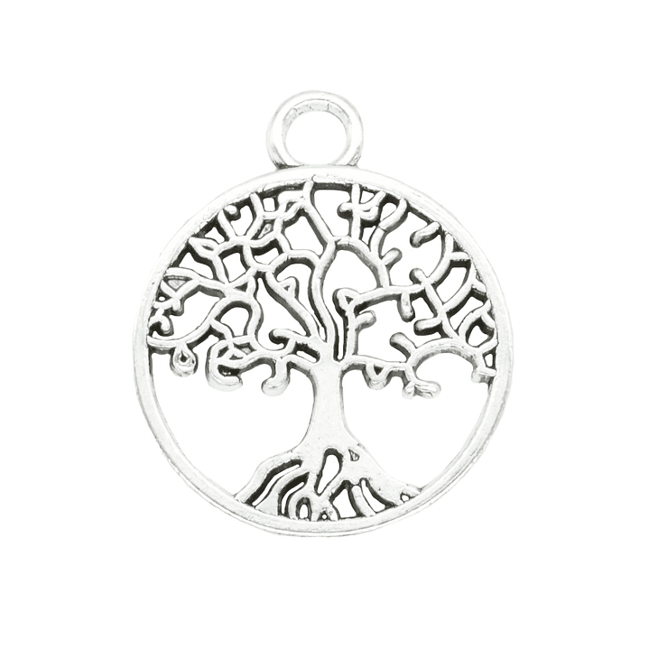 SAMAK PLATEADA DIJE 134  ARBOL DE LA VIDA 15MM  1