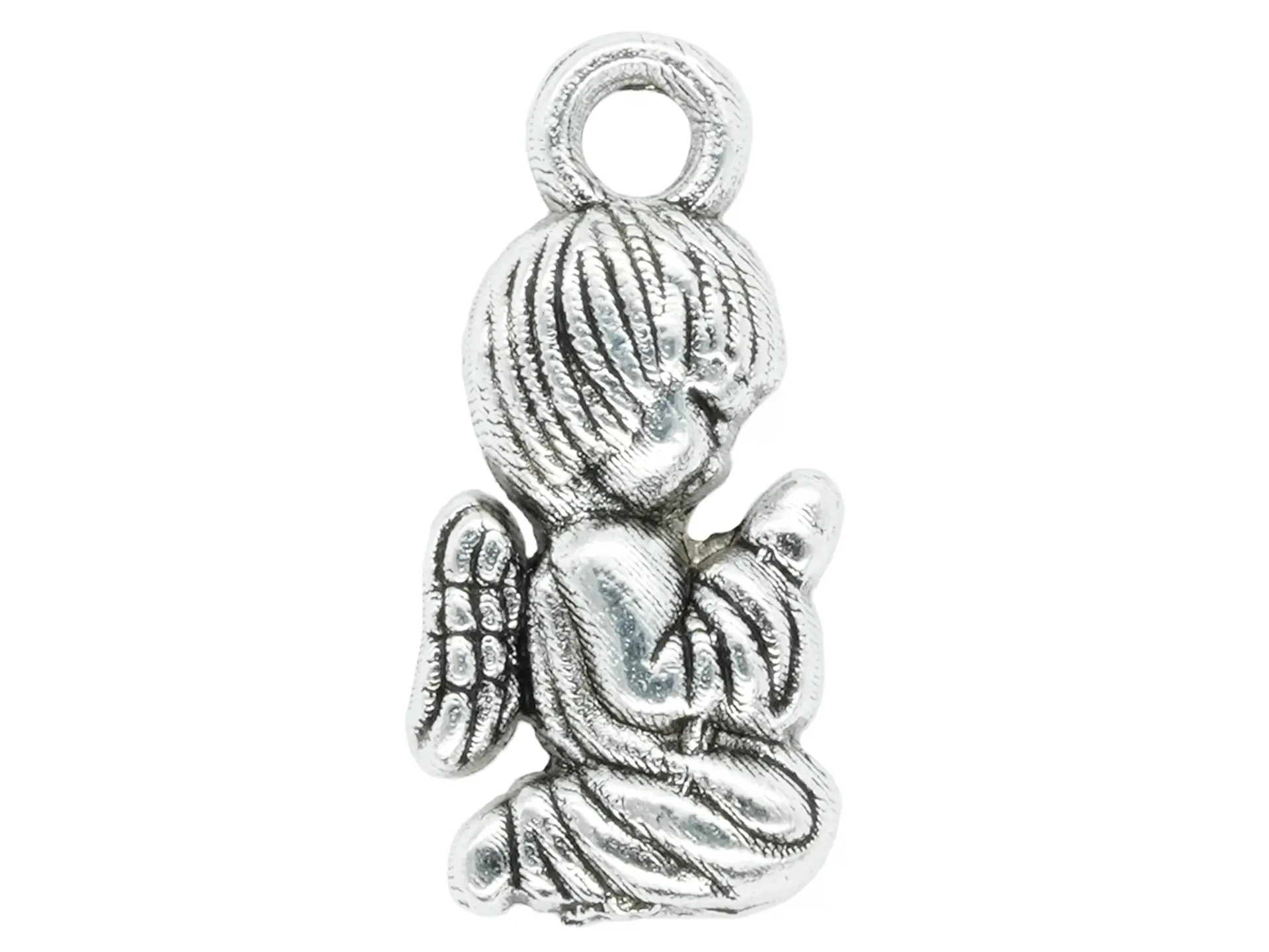 SAMAK PLATEADA DIJE ANGEL 130 ARRODILLADO  16MM PAQUETE POR 25 UNIDADES APROX 1