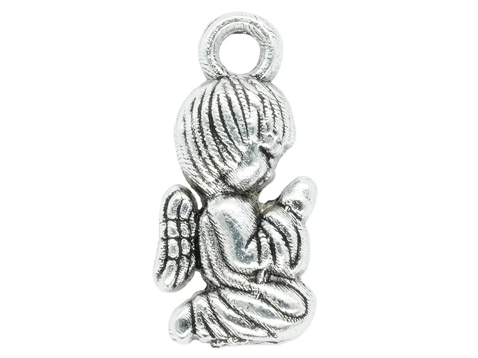 SAMAK PLATEADA DIJE ANGEL 130 ARRODILLADO  16MM PAQUETE POR 25 UNIDADES APROX 1