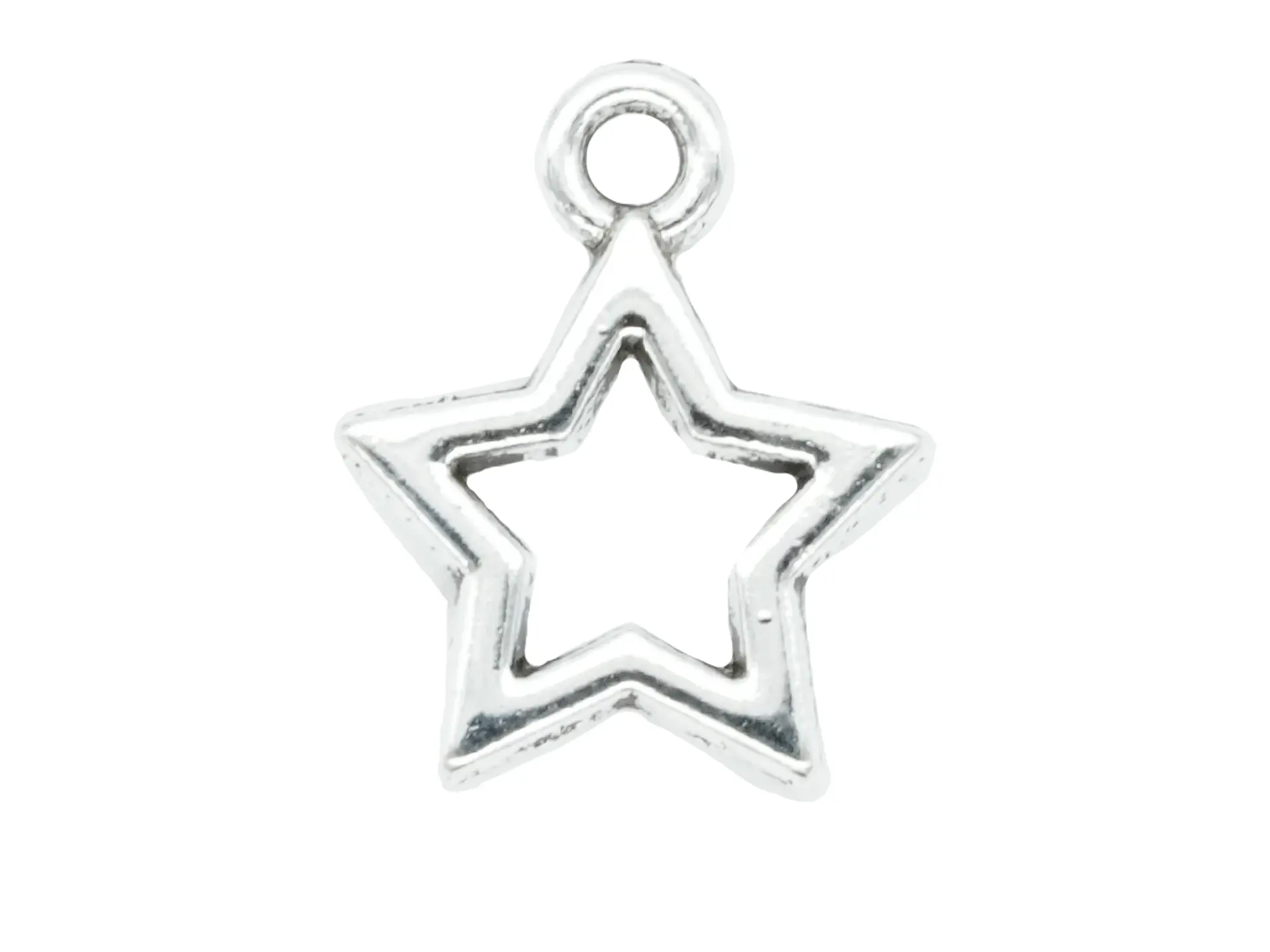 SAMAK PLATEADA DIJE ESTRELLA 10MM PAQUETE 55 UNIDADES APROX  1