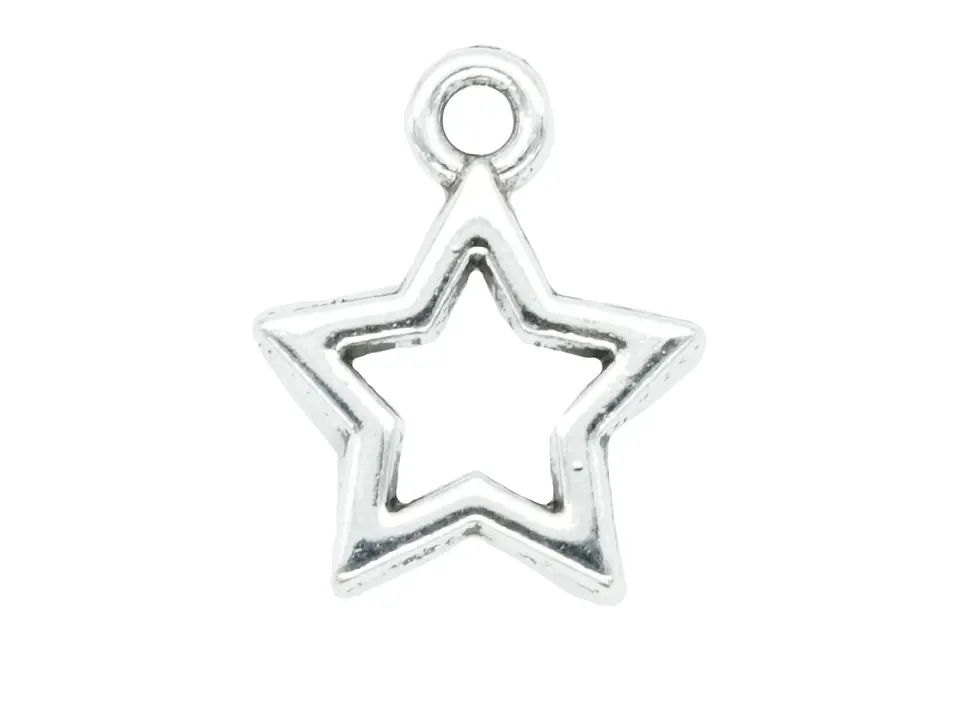 SAMAK PLATEADA DIJE ESTRELLA 10MM PAQUETE 55 UNIDADES APROX  1