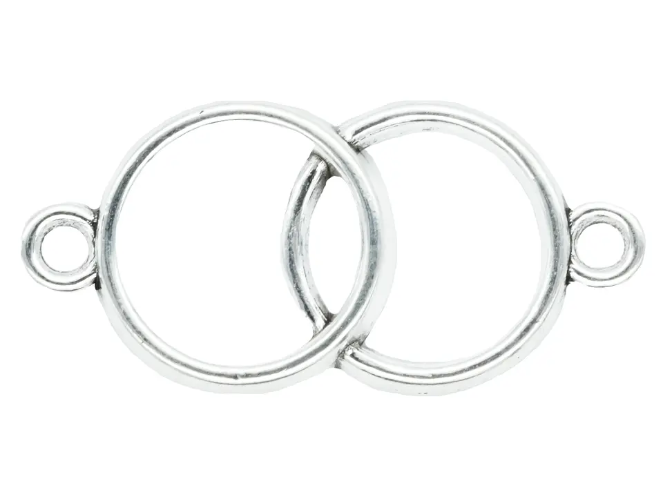 SAMAK PLATEADA CENTRO 2 AROS 20MM PAQUETE POR 15 UNIDADES APROX 1