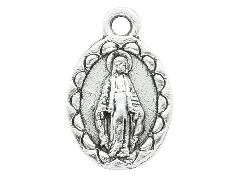 SAMAK PLATEADA DIJE 164 VIEGEN MILAGROSA 12MM 