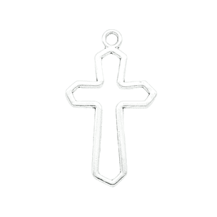 SAMAK PLATEADA DIJE CRUZ SILUETA 30*20MM
