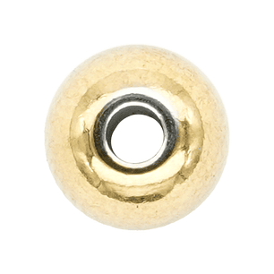 BALIN ACERO DORADO # 6MM MACISO HUECO PEQUEÑO