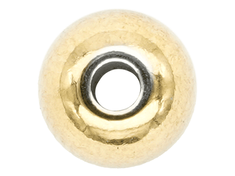 BALIN ACERO DORADO # 6MM MACISO HUECO PEQUEÑO