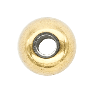 BALIN ACERO DORADO # 5MM MACISO HUECO PEQUEÑO 