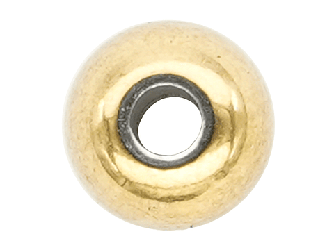 BALIN ACERO DORADO # 5MM MACISO HUECO PEQUEÑO 