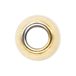 ACERO DORADO BALIN MACISO HUECO GRANDE 4MM