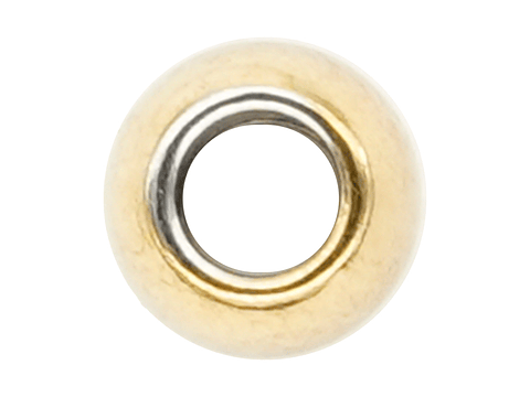 ACERO DORADO BALIN MACISO HUECO GRANDE 4MM