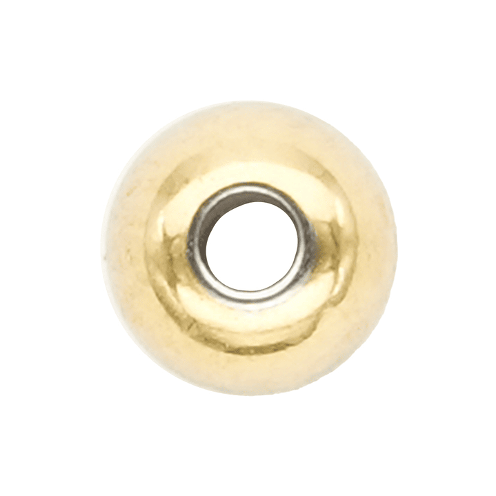  ACERO DORADO BALIN # 4MM MACISO HUECO PEQUEÑO 1