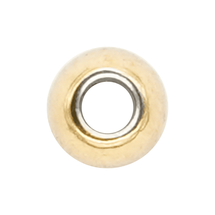 ACERO DORADO BALIN  # 3MM MACISO HUECO PEQUEÑO 1