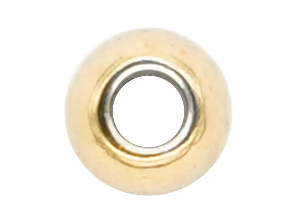 ACERO DORADO BALIN  # 3MM MACISO HUECO PEQUEÑO 1
