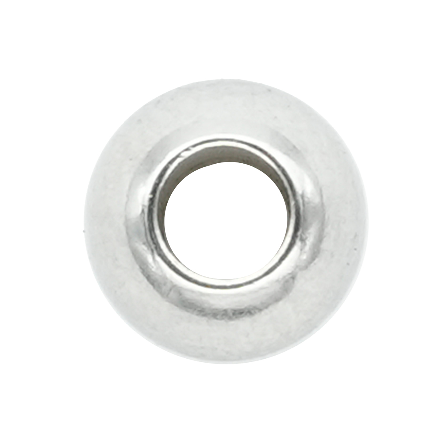 BALIN ACERO PLATEADO # 5MM MACISO HUECO GRANDE 1