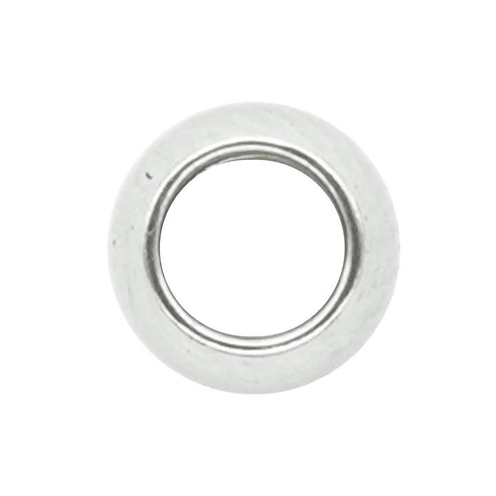 BALIN ACERO PLATEADO # 4MM MACISO HUECO GRANDE  1