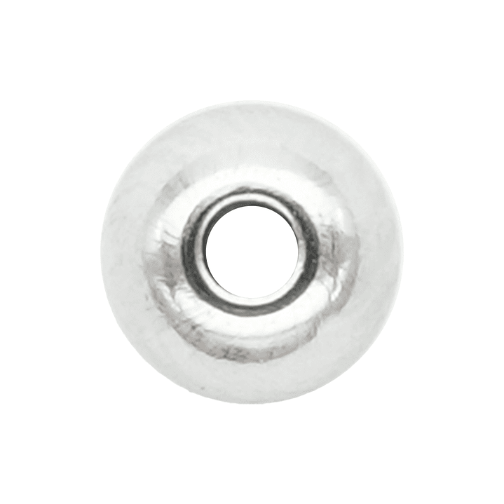 BALIN ACERO PLATEADO # 4MM MACISO HUECO PEQUEÑO 1