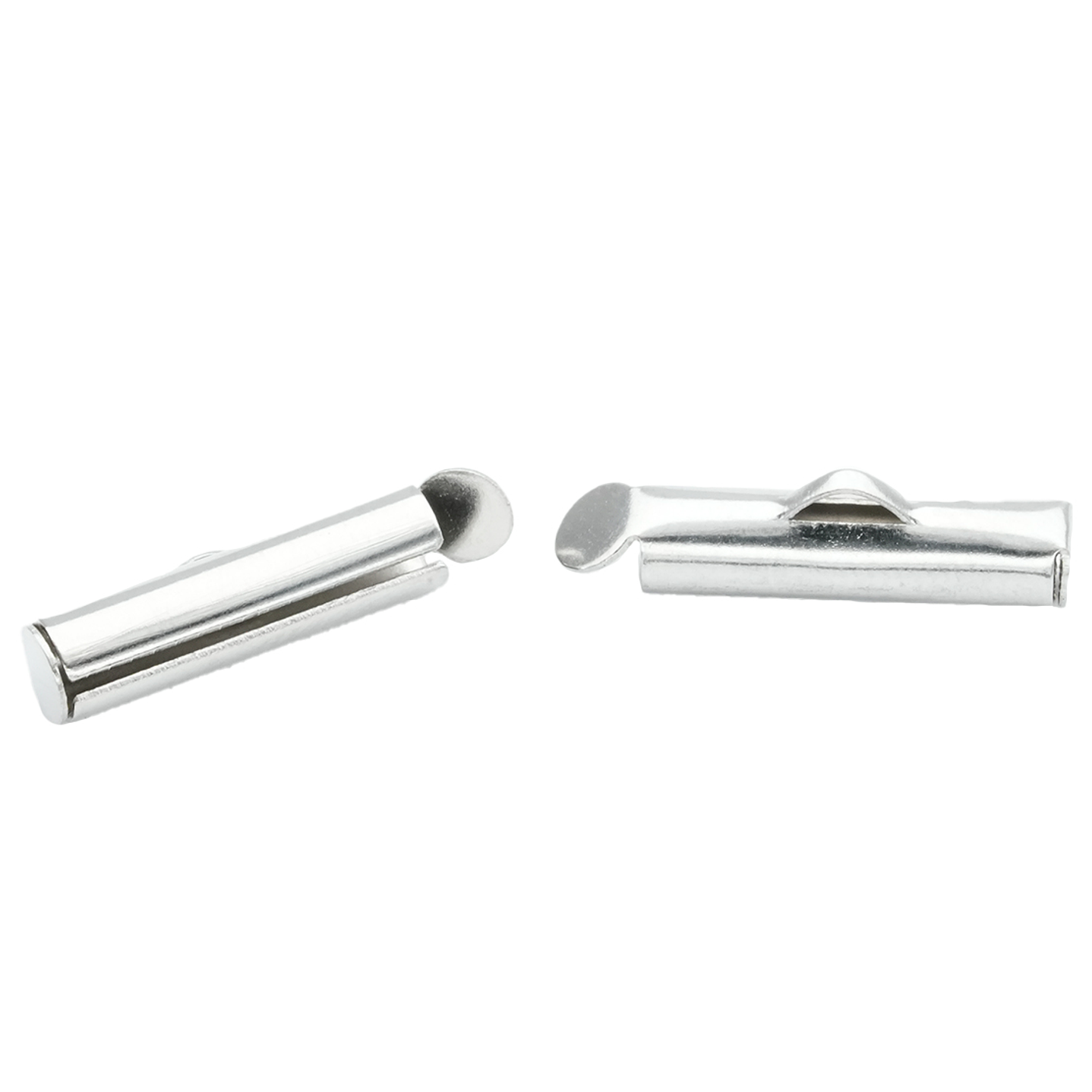 ACERO PLATEADO TERMINAL FLAUTA (MIYUKI-CHAQUIRA) 16MM 1