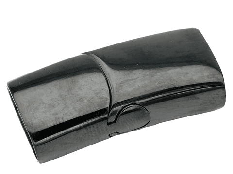 ACERO NEGRO BROCHE IMAN PULSERA 12*6MM 