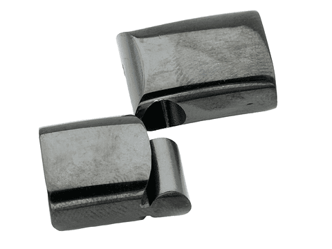 ACERO NEGRO BROCHE IMAN PULSERA 12*6MM 