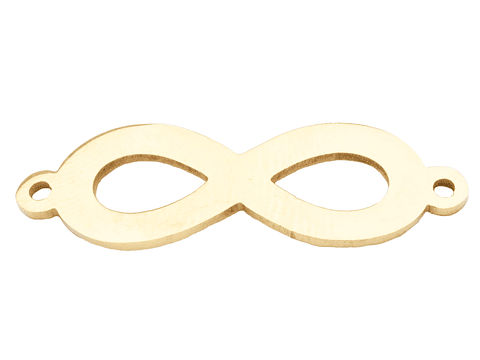 ACERO DORADO TERMINAL PULSERA INFINITO LISO 29*10MM 