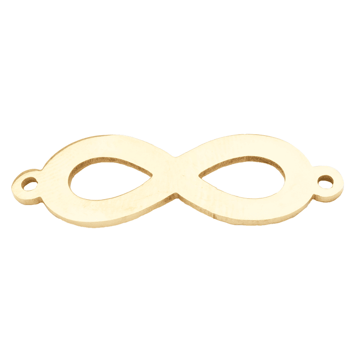 ACERO DORADO TERMINAL PULSERA INFINITO LISO 29*10MM  1