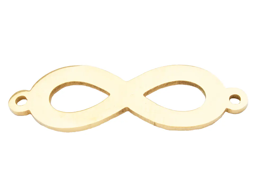 ACERO DORADO TERMINAL PULSERA INFINITO LISO 29*10MM  1