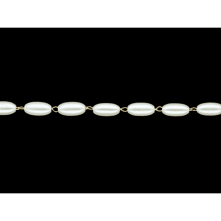 ACERO DORADO CADENA SEPARADOR PERLA ARROZ 4*8MM  1