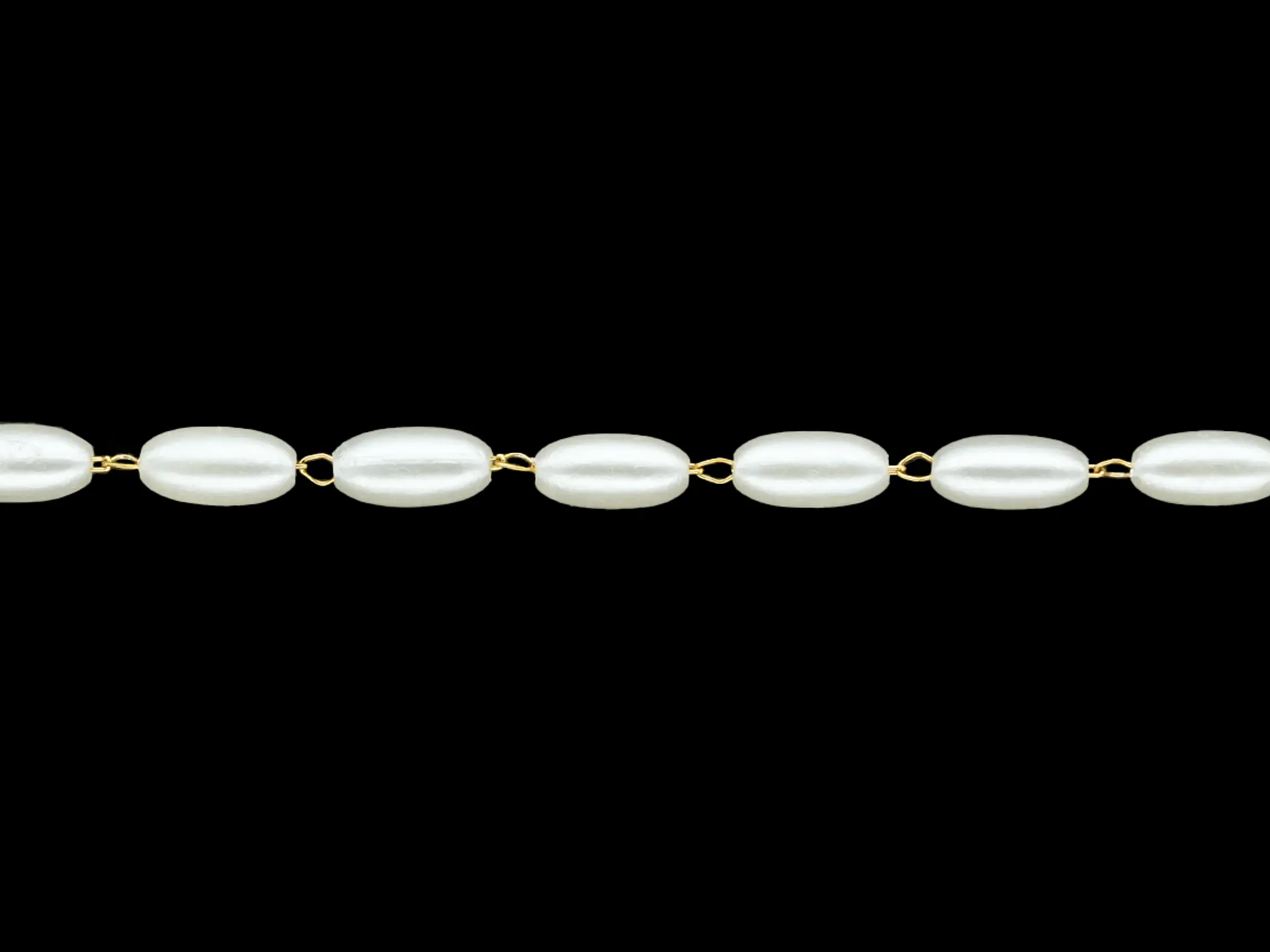 ACERO DORADO CADENA SEPARADOR PERLA ARROZ 4*8MM  1