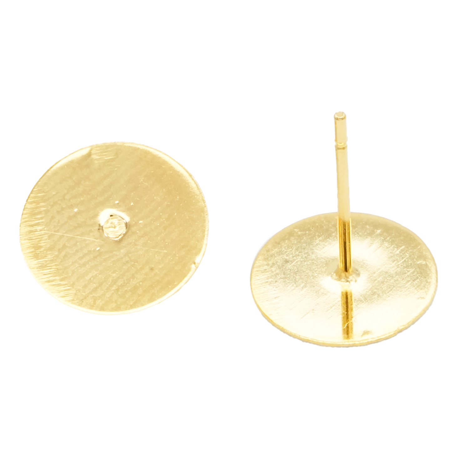 TOPO 37 ACERO DORADO PLANO PARA PEGAR 10MM   1