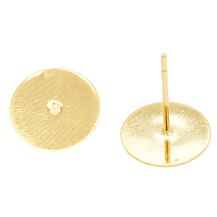 TOPO 37 ACERO DORADO PLANO PARA PEGAR 10MM  