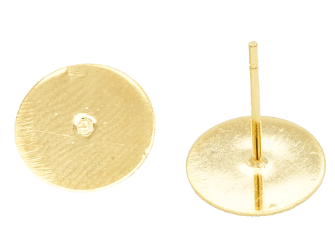 TOPO 37 ACERO DORADO PLANO PARA PEGAR 10MM  