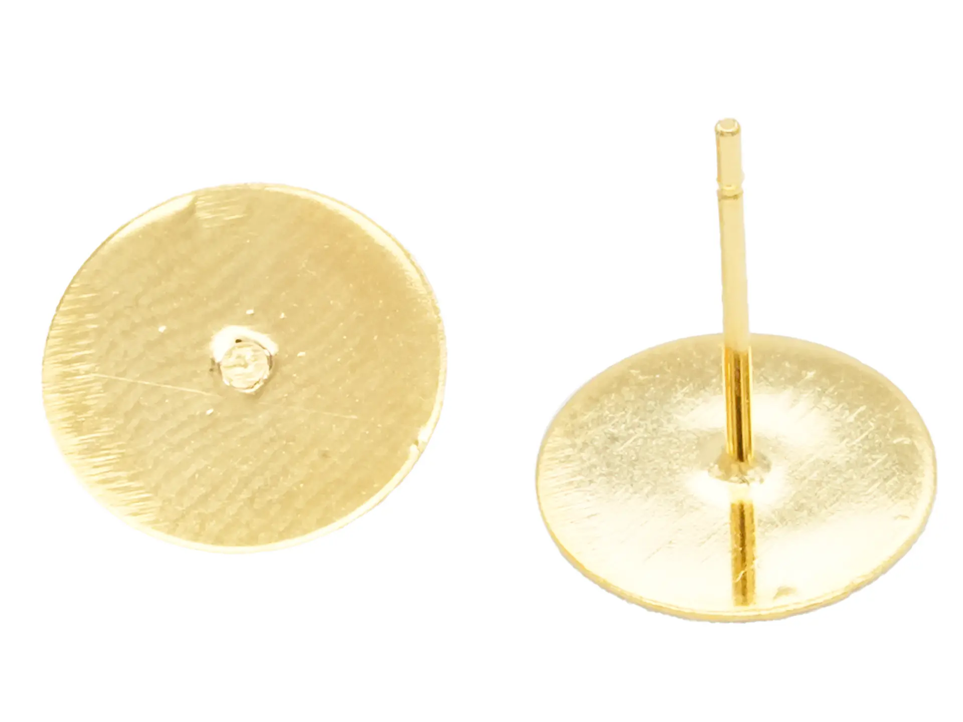 TOPO 37 ACERO DORADO PLANO PARA PEGAR 10MM   1