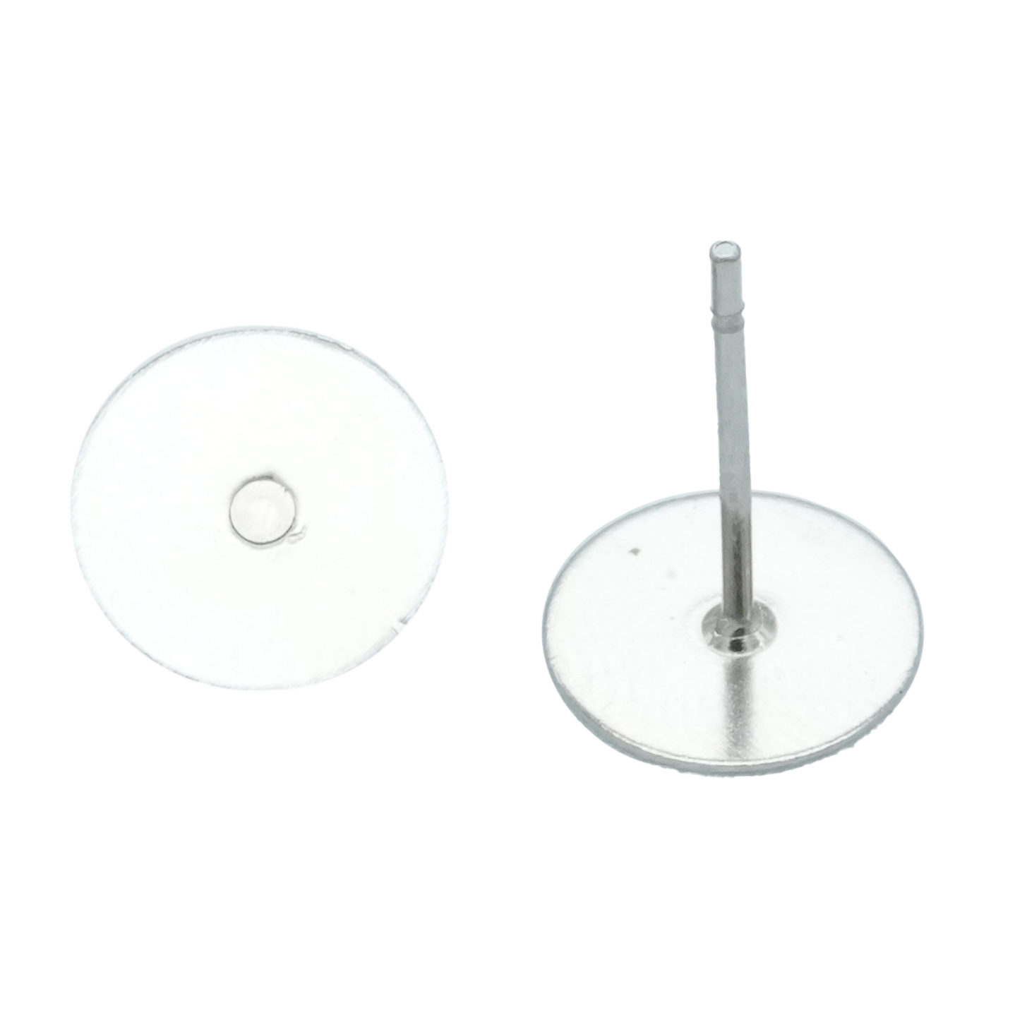 ACERO PLATEADO TOPO PLANO 45 PARA PEGAR 8MM  1