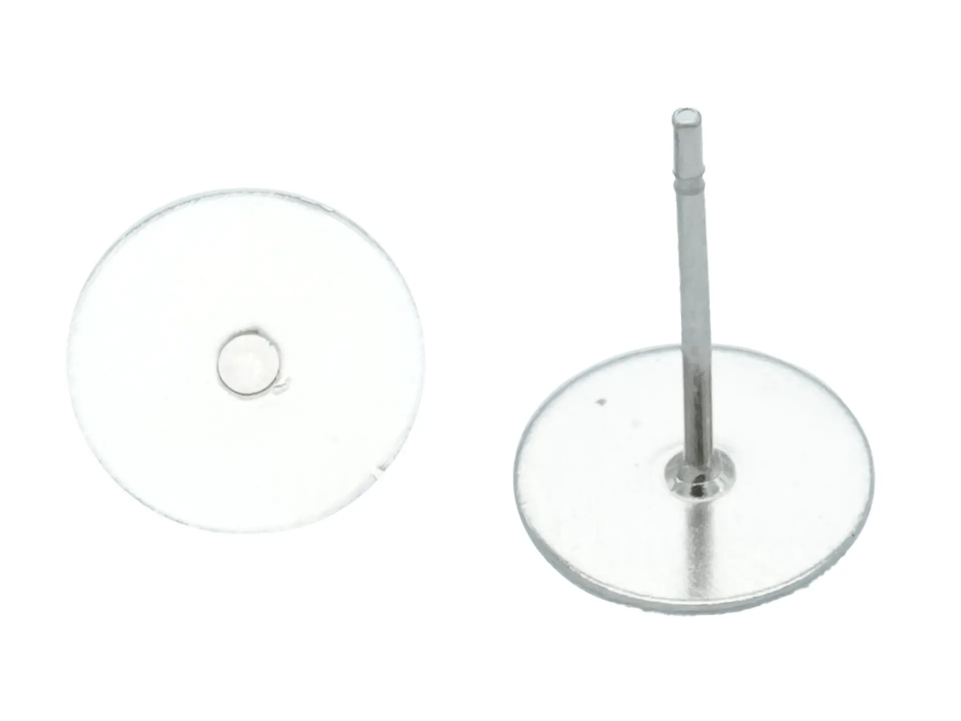 ACERO PLATEADO TOPO PLANO 45 PARA PEGAR 8MM  1