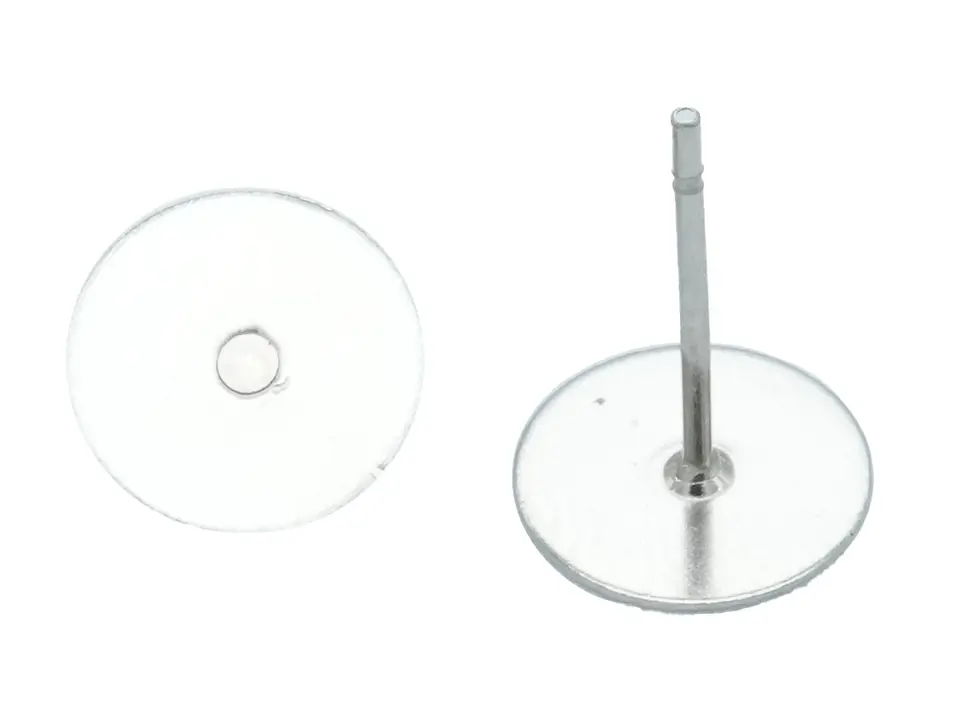 ACERO PLATEADO TOPO PLANO 45 PARA PEGAR 8MM  1