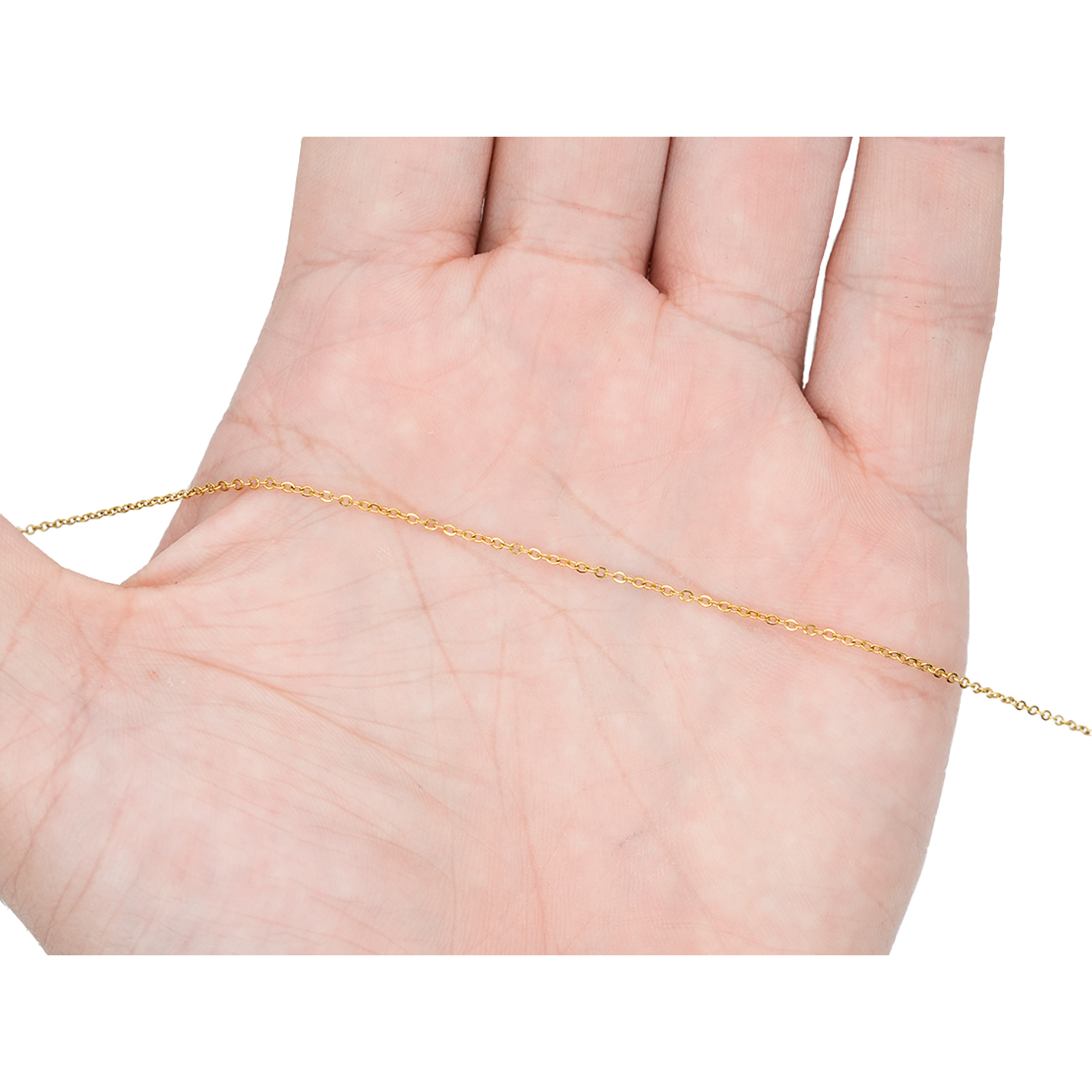 CADENA ACERO DORADA 0.3MM  2